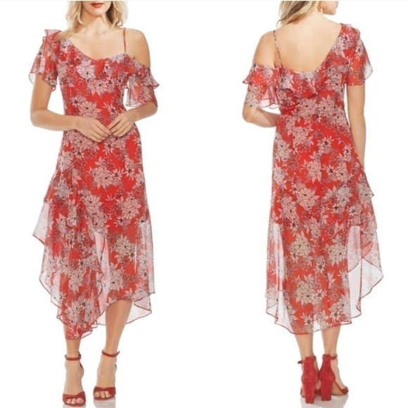 Vince Camuto Dresses & Skirts - Vince Camuto Boudoir Botanical Ruffle Dress